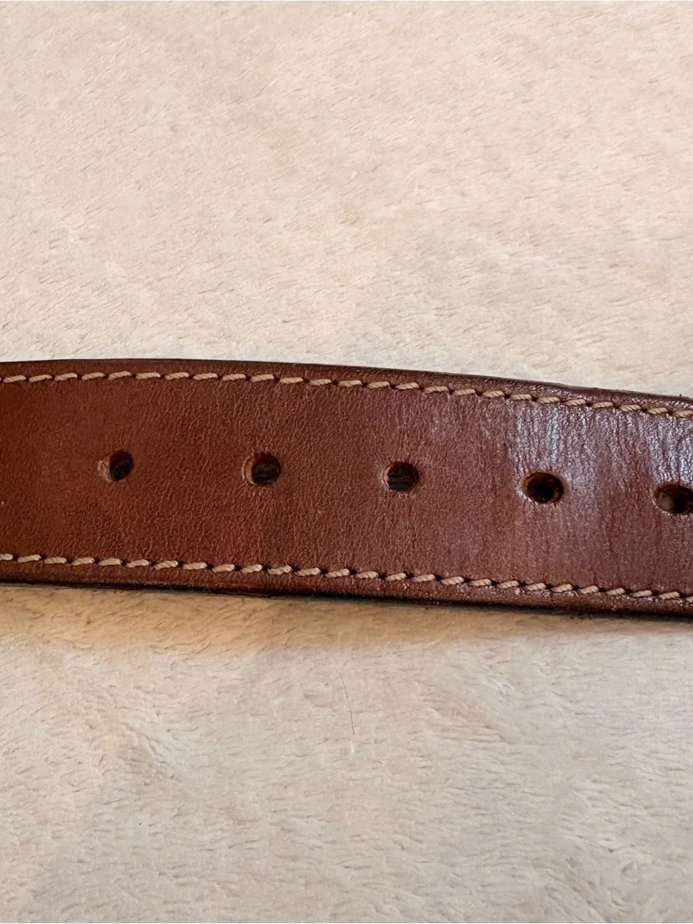 Trafalgar Mens Black Woven Strap with Brown Leather Trim Belt Sz 42